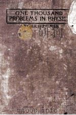 ONE THOUSAND PROBLEMS IN PHYSICS（1900 PDF版）