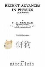 RECENT ADVANCES IN PHYSICS（1932 PDF版）
