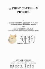 A FIRST COURSE IN PHYSICS REVISED EDITION（1913 PDF版）