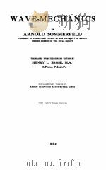 WAVE-MECHANICS（1936 PDF版）