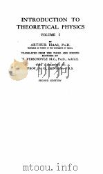 INTRODUCTION TO THEORETICAL PHYSICS VOLUME I SECOND EDITION（ PDF版）