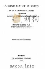 A HISTORY OF PHYSICS（1935 PDF版）