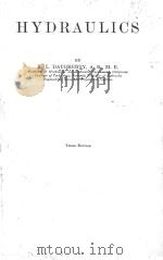 HYDRAULICS THIRD EDITION PDF电子版封面 B.L. DAUGHERTY
