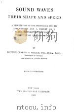 SOUND WAVES THEIR SHAPE AND SPEED（1937 PDF版）