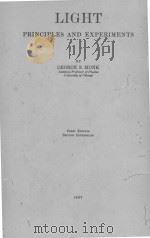 LIGHT PRINCIPLES AND EXPERIMENTS FIRST EDITION（1937 PDF版）