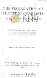 THE PROPAGATION OF ELECTRIC CURRENTS IN TELEPHONE AND TELEGRAPH CONDUCTORS（1919 PDF版）
