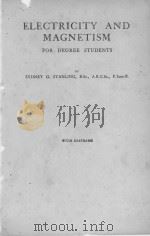 ELECTRICITY AND MAGNETISM FOR DEGREE STUDENTS（ PDF版）
