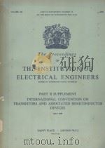 PART B SUPPLEMENT NUMBER 15：THE PROCEEDINGS OF THE INSTITUTION OF ELECTRICAL ENGINEERS（1959 PDF版）
