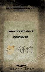 PARAMAGNETIC RESONANCE：II（ PDF版）