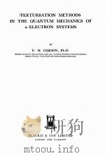 PERTURBATION METHODS IN THE QUANTUM MECHANICS OF N-ELECTRON SYSTEMS（ PDF版）
