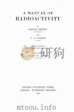 A MANUAL OF RADIOACTIVITY（1938 PDF版）