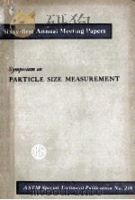 SYMPOSIUM ON PARTICLE SIZE MEASUREMENT 1959 PDF电子版封面