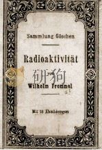 RADIOAKTIVITAT 1907 PDF电子版封面