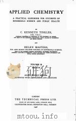 APPLIED CHEMISTRY VOLUME II SECOND EDITION（1948 PDF版）