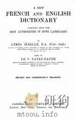 A NEW FRENCH AND ENGLISH DICTIONARY PDF电子版封面 JAMES BOIELLE