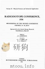 RADIOISOTOPE CONFERENCE 1954 VOLUME II（1954 PDF版）