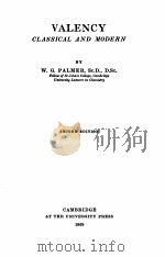 VALENCY CLASSICAL AND MODERN SECOND EDITION（1959 PDF版）