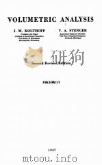VOLUMETRIC ANALYSIS VOLUME II（1947 PDF版）