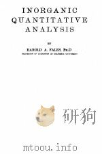 INORGANIC QUANTITATIVE ANALYSIS（ PDF版）