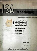 PROCEEDINGS OF INSTRUMENT SOCIETY OF AMERICA 1958 NATIONAL SYMPOSIUM ON INSTRUMENTAL METHODS OF ANAL 1958 PDF电子版封面