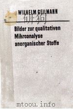 BILDER ZUR QUALITATIVEN MIKROANALYSE ANORGANISCHER STOFFE 1954 PDF电子版封面