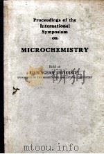 PROCEEDINGS OF THE INERNATIONAL SYMPOSIUM ON MICROCHEMISTRY（1960 PDF版）
