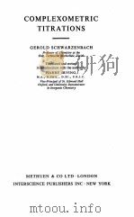 COMPLEXOMETRIC TITRATIONS PDF电子版封面