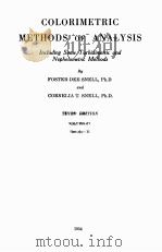 COLORIMETRIC METHODS OF ANALYSIS THIRD EDITION VOLUME IV（1954 PDF版）