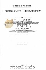 INORGANIC CHEMISTRY SIXTH EDITION 1954 PDF电子版封面