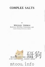 COMPLEX SALTS（1924 PDF版）
