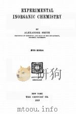EXPERIMENTAL INORGANIC CHEMISTRY（1919 PDF版）