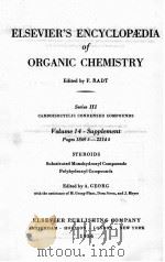 ELSEVIER‘S ENCYCLOPAEDIA OF ORGANIC CHEMISTRY SERIES III VOLUME 14 PAGES 1869S-2214S（1956 PDF版）