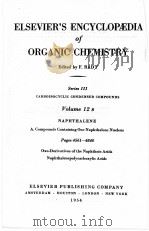 ELSEVIER‘S ENCYCLOPAEDIA OF ORGANIC CHEMISTRY SERIES III VOLUME 12B PAGES 4561-4840（1954 PDF版）