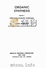 ORGANIC SYNTHESIS VOLUME 1（1957 PDF版）