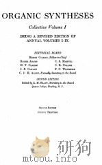 ORGANIC SYNTHESES COLLECTIVE VOLUME I SECOND EDITION（ PDF版）