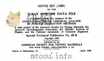 NINTH SET (1959) OF THE X-RAY POWDER DATA FILE VOL. 2 1959 PDF电子版封面