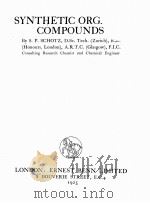 SYNTHETIC ORGANIC COMPOUNDS（1925 PDF版）