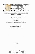 STRUKTURBERICHT BAND IV 1936 1938 PDF电子版封面 C. GOTTFRIED