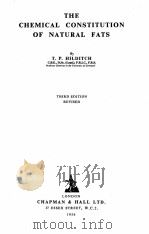 THE CHEMICAL CONSTITUTION OF NATURAL FATS THIRD EDITION（1956 PDF版）