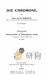 DIE CHROMONE 1917 PDF电子版封面
