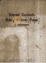 SELECTED CONSTANTS OPTICAL ROTATORY POWER TRITERPENOIDS II（1958 PDF版）