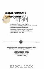 NETAL-ORGANIC COMPOUNDS 1959 PDF电子版封面