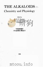 THE ALKALOIDS CHEMISTRY AND PHYSIOLOGY VOLUME V（1955 PDF版）