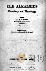 THE ALKALOIDS CHEMISTRY AND PHYSIOLOGY VOLUME VII（1960 PDF版）