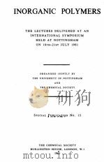 INORGANIC POLYMERS 1961 PDF电子版封面