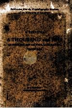 A THOUSAND AND ONE QUESTIONS ON CRYSTALLOGRAPHIC PROBLEMS（1952 PDF版）