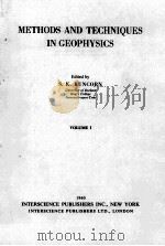 METHODS AND TECHNIQUES IN GEOPHYSICS VOLUME I（1960 PDF版）