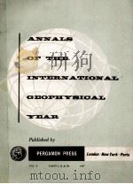 ANNALS OF THE INTERNATIONAL GEOPHYSICAL YEAR VOLUME V PARTS I-III（ PDF版）