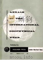 ANNALS OF THE INTERNATIONAL GEOPHYSICAL YEAR VOLUME V PARTS IV-VI（ PDF版）