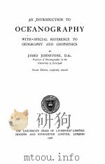 AN INTRODUCTION TO OCEANOGRAPHY WITH SPECIAL REFERENCE TO GEOGRAPHY AND GEOPHYSICS（1928 PDF版）